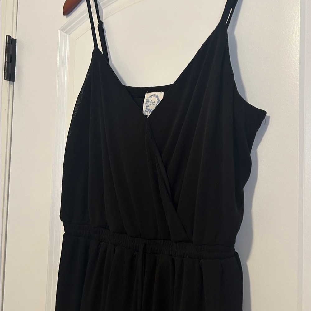 Blue Rain Black Spaghetti Strap Romper Size Medium - Picture 4 of 10